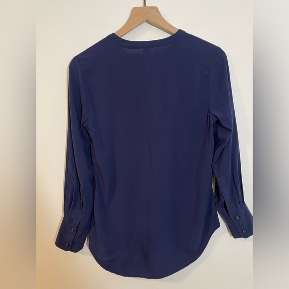 Old Navy Deep Beautiful Blue Lost At Sea Long Sleeve Tunic Top Size XS - Picture 5 of 11